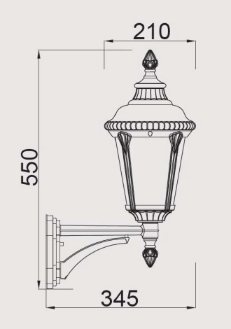Настенный фонарь уличный Oasis Light Munich 2 S Gb 79751S