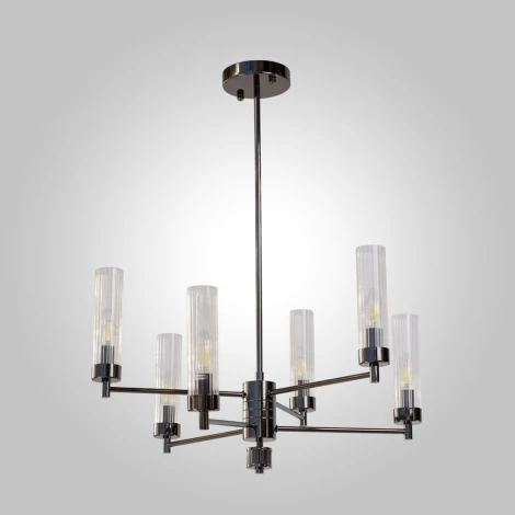 Подвесная люстра на штанге AM Group INDIGO INDIGO SP6 PEARL BLACK (220V)