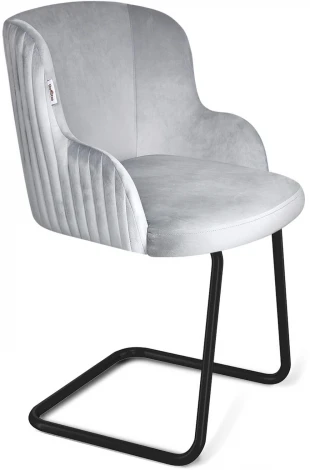 Стул Sheffilton SHT-ST39-1/S45-1 серое облако/черный муар от фабрики Sheffilton