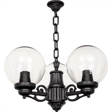 Люстра подвесная уличная Fumagalli, 3 плафона, черный с прозрачным