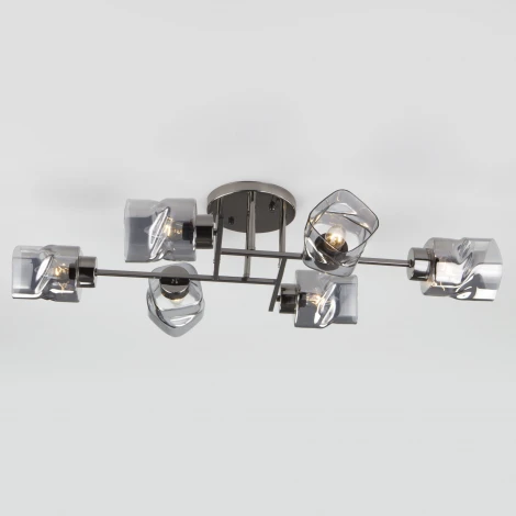 Потолочная люстра на штанге Eurosvet Hilari 30165/6 черный жемчуг (220V)