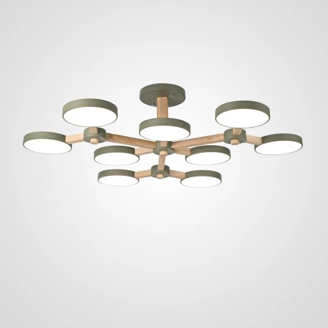 Потолочная люстра на штанге ImperiumLoft Turna-X01 Хаки (141111-26)