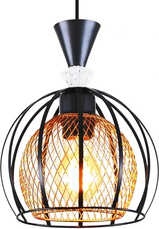 Подвесной светильник Reluce 03061-0.9-01 BK+GOLD (220V, на проводе)