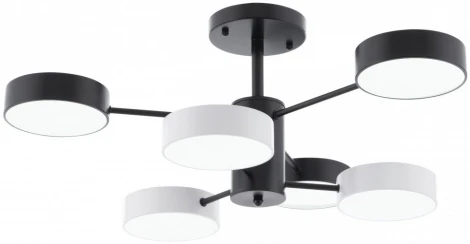 Потолочная люстра светодиодная на штанге Arte Milano Ferrara 250906/6B Bk/Wh (220V, круглые)