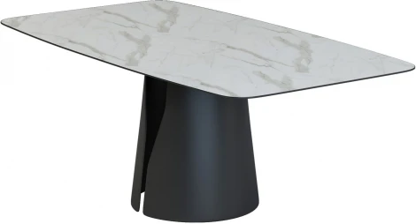 Стол овальный Top Concept GIO 180, керамика матовая, белая