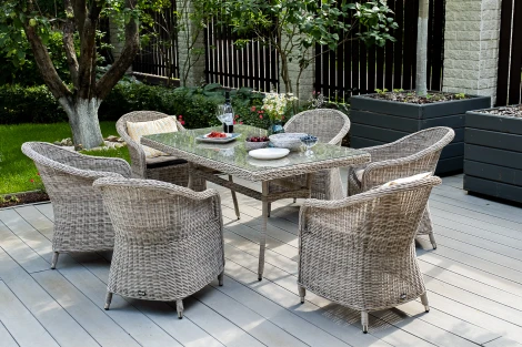 Плетеное кресло из искусственного ротанга, цвет бежевый 4SIS Равенна YH-C1103W beige