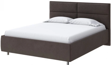 PROxSON Кровать Pado без основания (Ткань: Велюр Monopoly Горячий шоколад (237)) 140x200