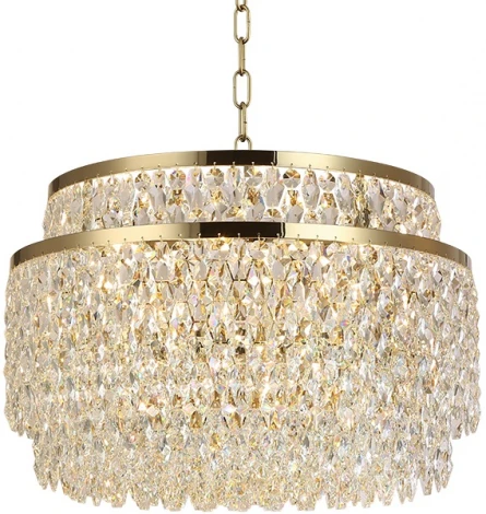 Подвесная люстра Newport 8530 8530/60 C gold polished (220V, на цепи, круглые)