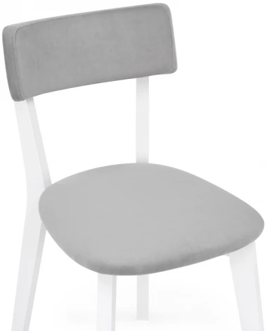 Деревянный стул Woodville Гилмар серый велюр / белый 515982