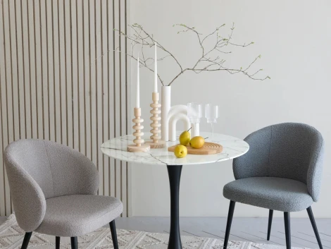 Стул Emma ОГОГО Обстановочка! (Металл,Букле/Темно-серый) арт.923233