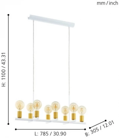 Подвесной светильник Eglo Adri 2 97448 (220V, на проводе)