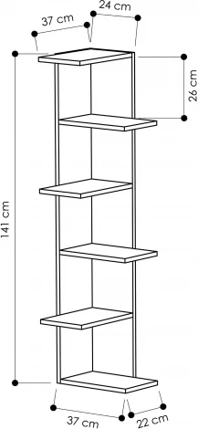 Стеллаж Угловые SASO CORNER BOOKCASE (ЛДСП/Белый) LEVE