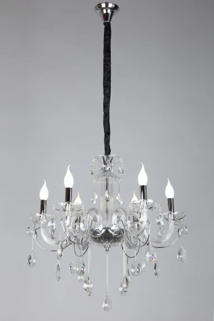 Подвесная люстра Omnilux Valledoria OML-70203-06 (220V, подвески, на цепи, подсвечник, свеча)