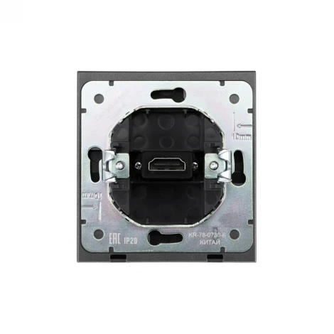 Розетка HDMI с/у графит Kranz Strong KR-78-0730-6