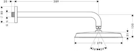 Верхний душ Hansgrohe Raindance Classic AIR 27424000