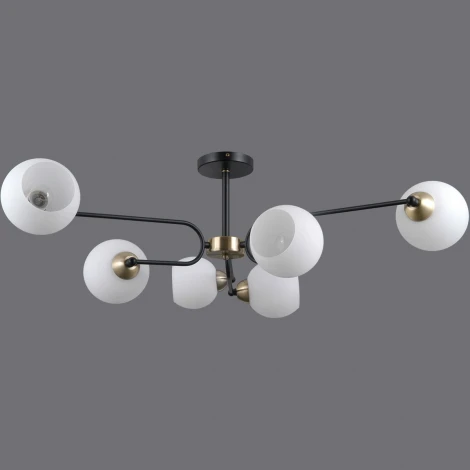 Потолочная люстра на штанге ILLUMICO IL0249-6CSQ-79 BK AB (220V)