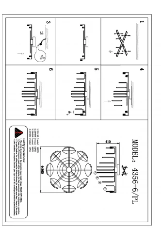Потолочная люстра Newport 4350 4356+6/PL chrome (220V, хрусталь, круглые)