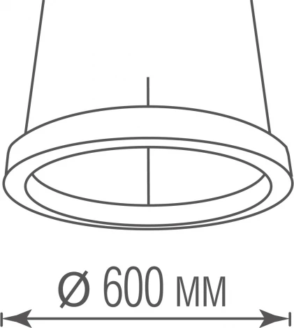 Подвесной светильник Donolux Aura DL600S54WW Black (LED, 220V, на тросе, кольцо)