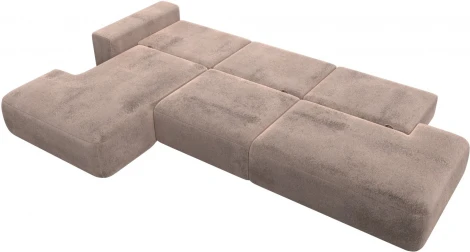 Диван угловой Лига-036 НПБ Модерн Лонг левый угол Лига Диванов (Велюр) арт.127755L
