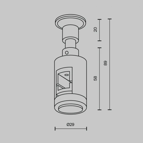 Крепление настенное Wall одинарное Flarity Maytoni Accessories for tracks Flarity TRA155CW-S1-PT