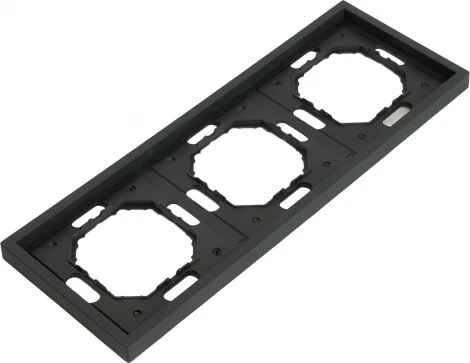 Рамка на 3 поста (черный) Stekker Эмили 49860