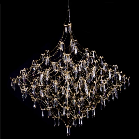 Подвесная люстра большая Loft It Mira 10259/1200 Gold Asfour (LED, 220V, на тросе)