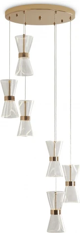 Подвесной светильник каскадный Freya Dress FR5438PL-L37G (LED, 220V, на проводе)