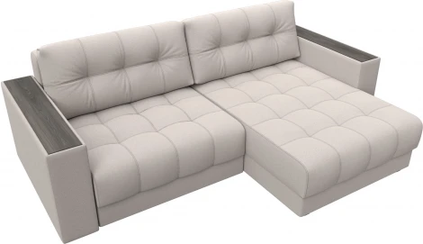 Диван угловой с декором Лига-049 НПБ Лига Диванов (Замша) арт.128480