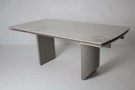 Стол ПУАНТО 200 цвет КРЕМ (BRECHA CREMA ELEGANCE), керамика / Латте каркас M-City 64412