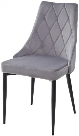 Стул NEPAL BLUVEL-14 GREY/ черный каркас, велюр