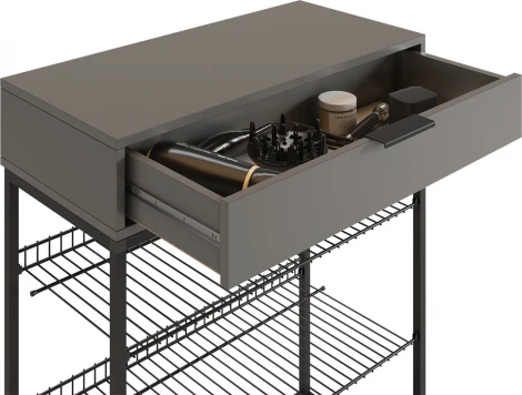 Обувница Краш Mebelson (ЛДСП,Металл/Черный,Графит) арт.LMN-13.1869