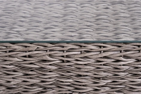 Лаунж-зона из искусственного ротанга (гиацинт), цвет серый 4SIS Капучино KS3C2T-4-SET-TW graphite