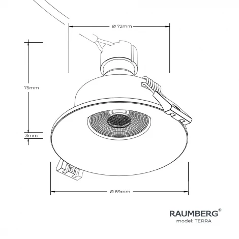Встраиваемый светильник Raumberg Terra SNi Satin Nickel