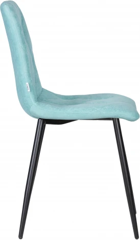 Стул обеденный DOBRIN CHILLY ROMBO (Тиффани Simple 51, основание черное) 006 ROMBO, цвет сиденья тиффани основания черный