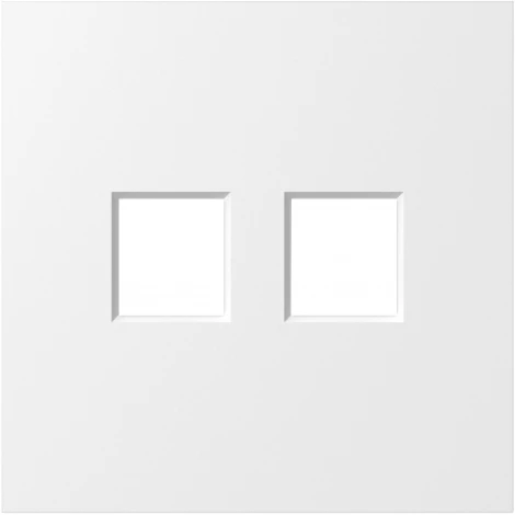 Накладка 2-я для розеток RJ45,TV,SAT, матовый белый Donel S08 DS86933