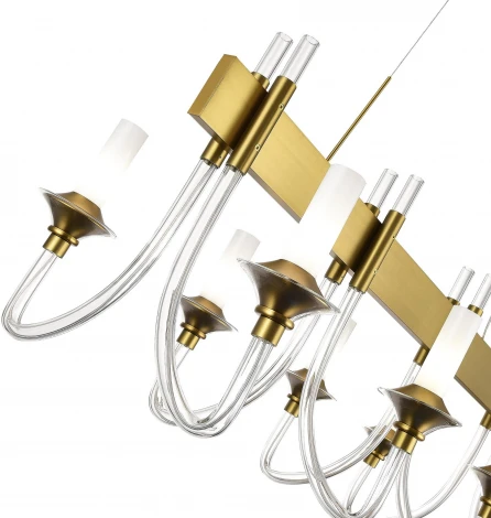 Подвесная люстра ST Luce Vetrano SL1241.213.08 Золотистый/Белый E14 8*40W (220V, на тросе)