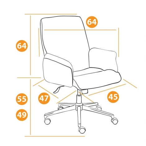 Кресло YORK синий (флок)