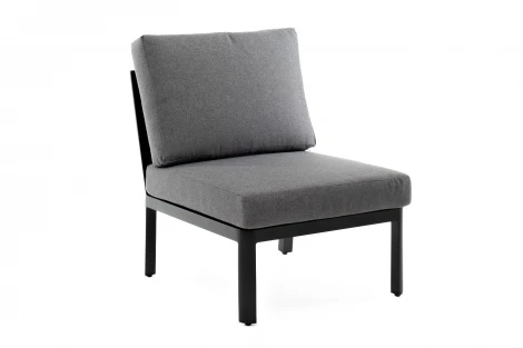 "Париж" модуль диванный алюминиевый центральный, цвет серый 4SIS арт.УТ-00006730