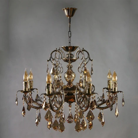 Подвесная люстра Ambiente by Brizzi Alicante 8888/8 PB Honey Leaf (220V, на цепи, подсвечник, свеча)