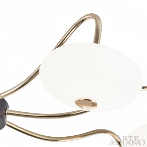 Потолочная люстра на штанге Arte Milano 273908/12 BK/GD (LED, 220V, шарики)