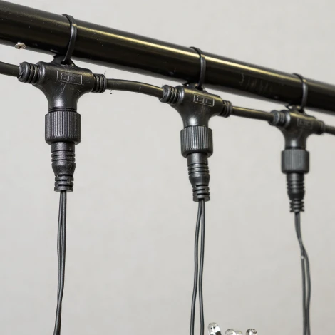 Гирлянда Занавес 2 x 3 м тепло-белый 220В, 600 LED, провод черный каучук 2,3мм, IP65 Laitcom ECO602-1-2WW