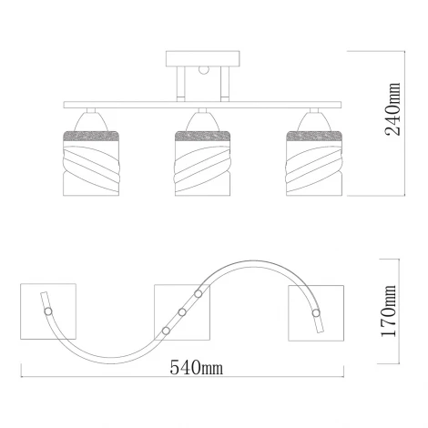 Потолочная люстра на штанге De City Тетро 673016903 (220V)