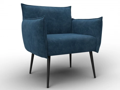 Кресло Лига-083 (Фанера/Металл/Велюр/Синий) Лига Диванов 132325