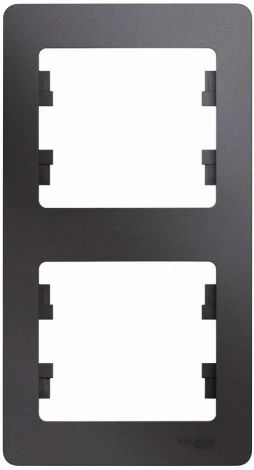 Рамка на 2 поста (графит) Systeme Electric Glossa GSL001306