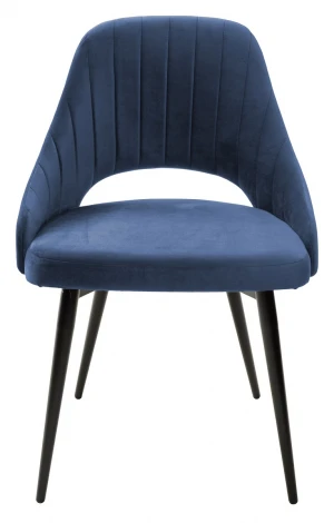 Обеденный стул M-City FANTINE-LS СИНИЙ #29, велюр / черный каркас