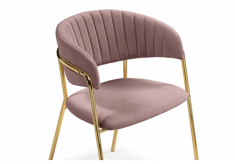 Обеденный стул Woodville Kamelia светло-фиолетовый / золотой