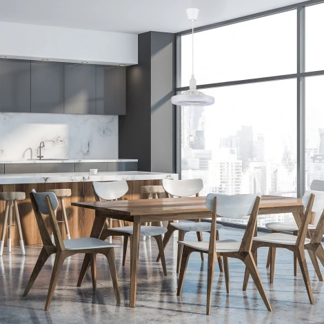 Подвесной светильник светодиодный с вентелятором Escada Impulse 10210/S LED 24W White