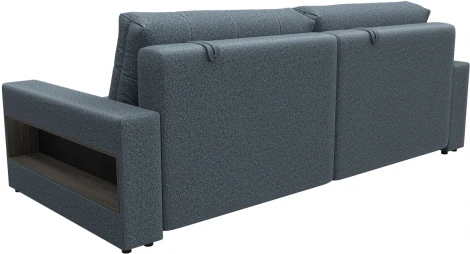 Диван прямой с полками Лига-053 НПБ Лига Диванов (Велюр) арт.128906