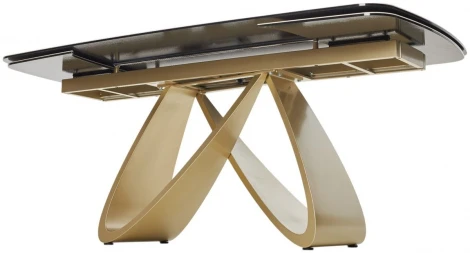 Стол ПАЛАСИО (PALACIO) 180 цвет KL-188 Контрастный мрамор матовый, итал керамика/ ШАМПАНЬ, ®DISAUR M-City 64341