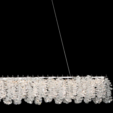 Подвесная люстра светодиодная с регулировкой цветовой температуры Reluce 08058-0.4-72W CR (220V, хрусталь, на тросе)
